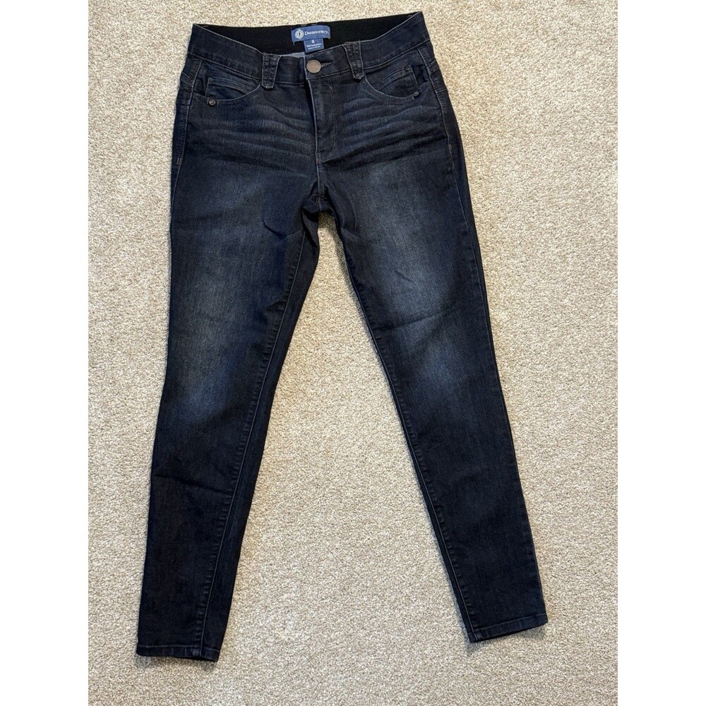 Democracy Ab Solution Skinny Jeans Size 8 Dark Indigo Stretch Tummy Control